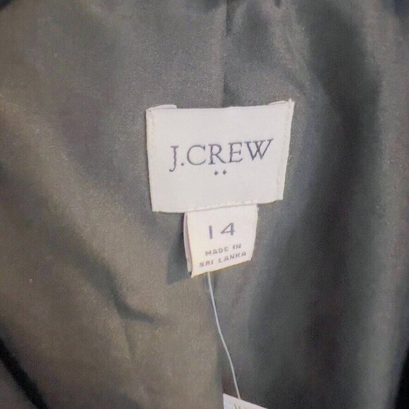 J.Crew Womens $218 Drapey twill double-breasted blazer Black Size 14 CB316 - Picture 9 of 9